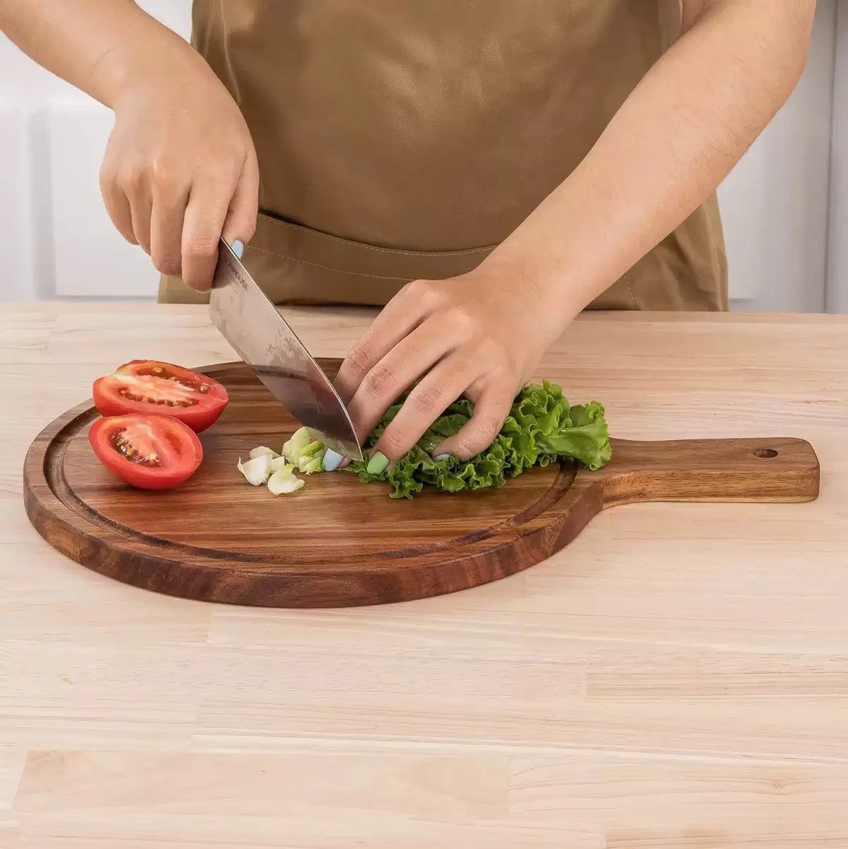 Serving Board/Pizza Tray, Acacia Hardwood, 15x11"