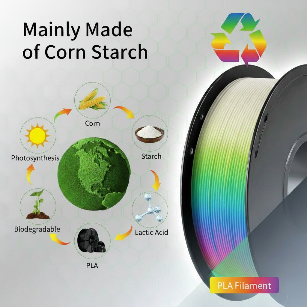 Premium Luminous Glow-in-the-Dark 3D Printer KELEIDI Brnd PLA Filament 1 kg (2.2lb) Spools