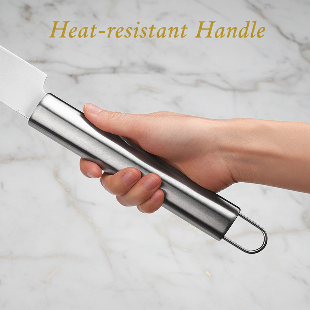 BBQ Grill Cleaning Brush with Scraper, Stainless Steel, 14"