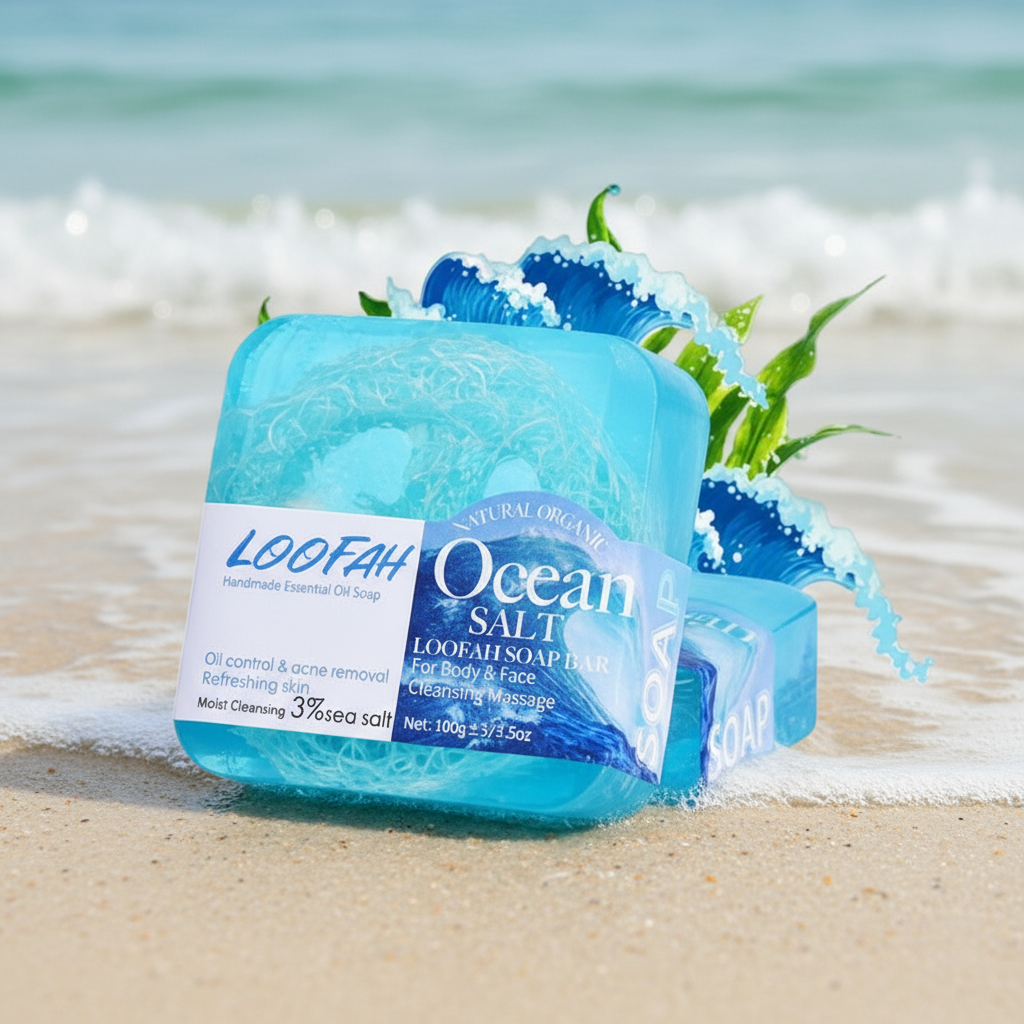 Sea Salt and Loofah Plant Soap, 100g
