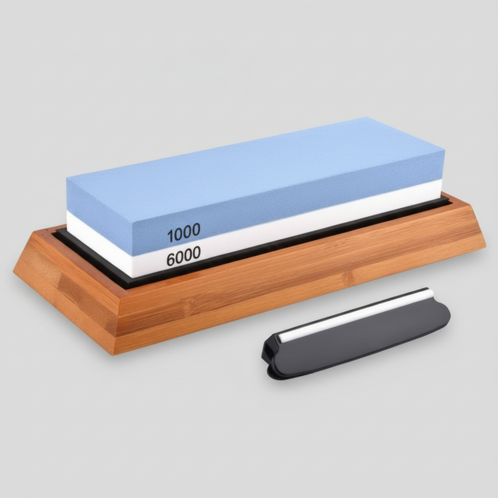 Knives Sharpening Water Stone, with a bonus Angle Guide