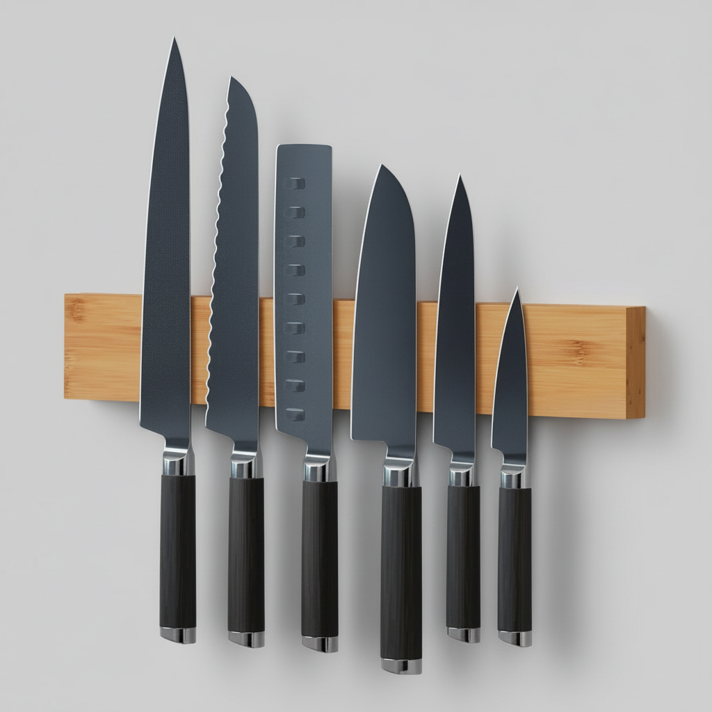Magnetic Knife Holder, Bamboo, 16 inches