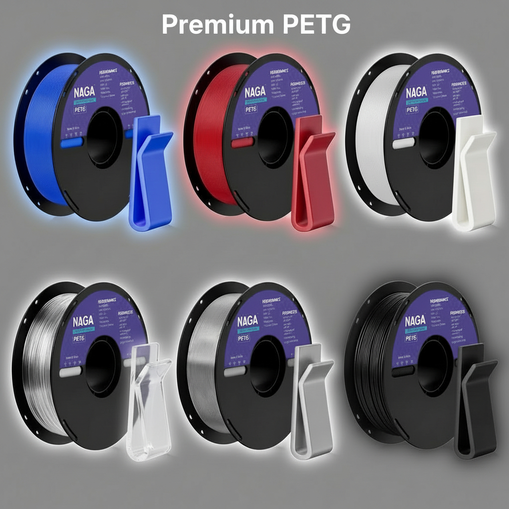 Premium PETG 3D Printer Filament, 1.75mm, +/-0.02mm, 1kg (2.2lbs) Spool