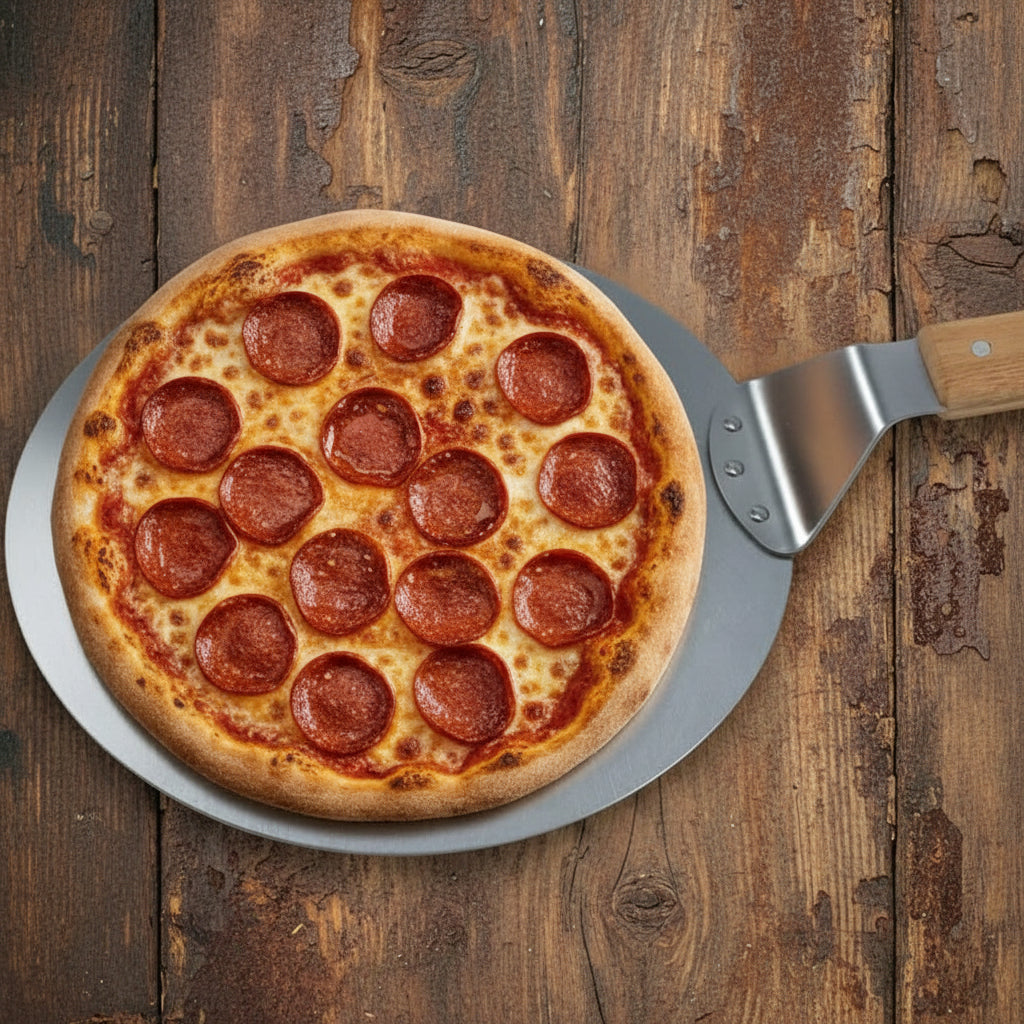 Round Pizza Shovel, Stainless Steel