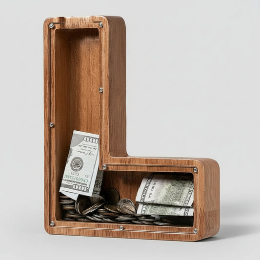 Alphabet Money Bank with Initial "L" 9 inch tall