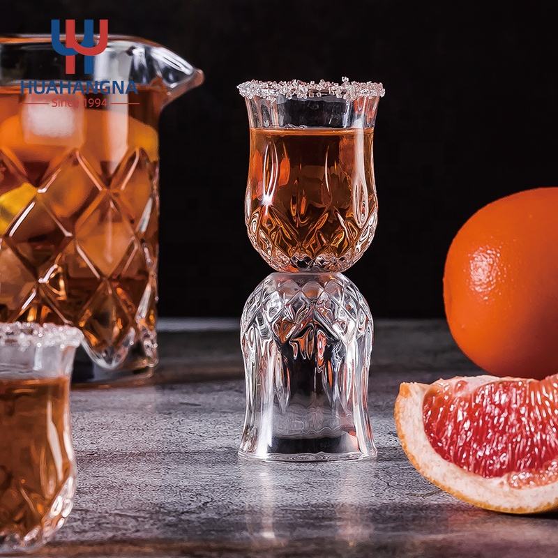 Crystal Shot Glass Set, 2.2 Oz, 4-pack in Wooden Gift box