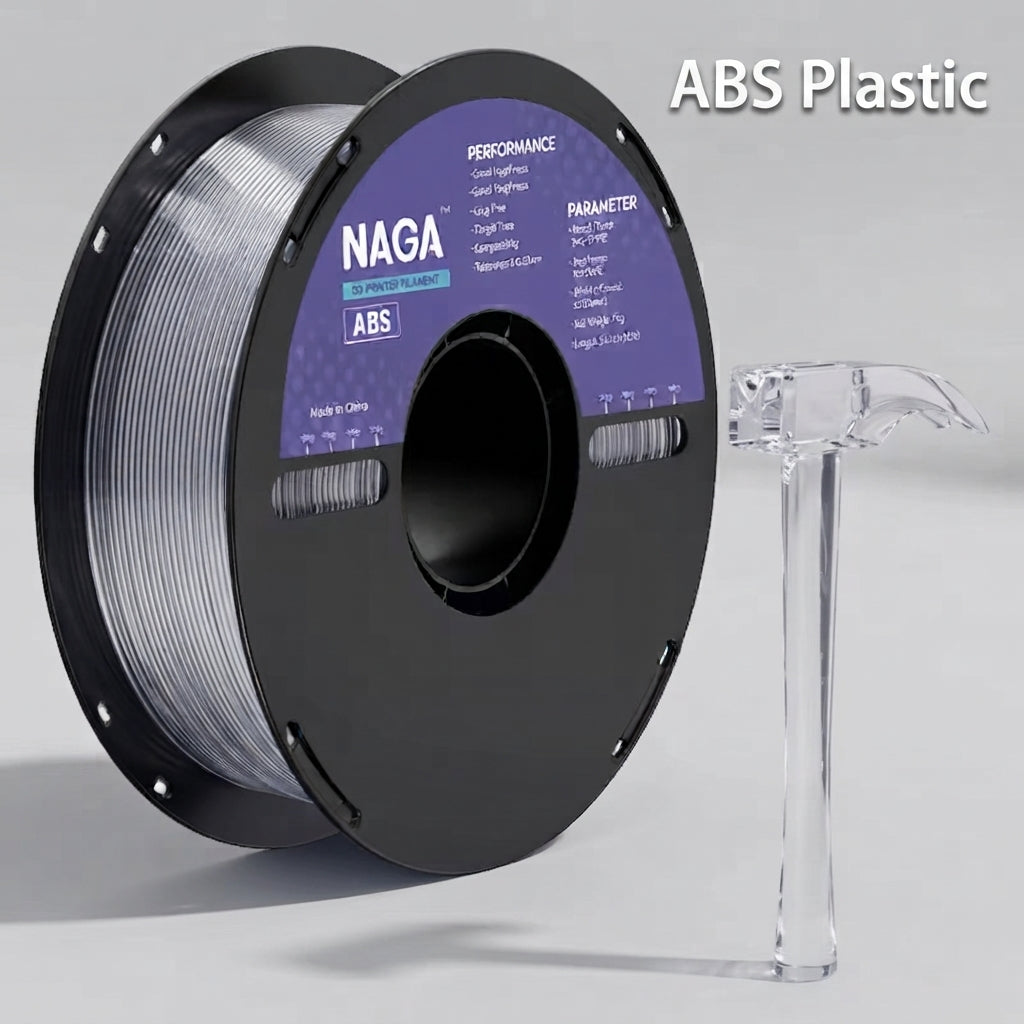 Premium ABS 3D Printer Filament, 1.75mm, +/-0.02mm, 1kg (2.2lbs) Spool