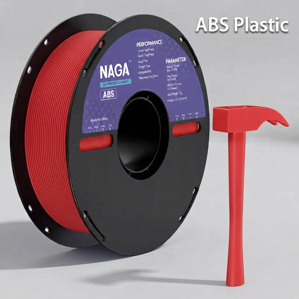 Premium ABS 3D Printer Filament, 1.75mm, +/-0.02mm, 1kg (2.2lbs) Spool