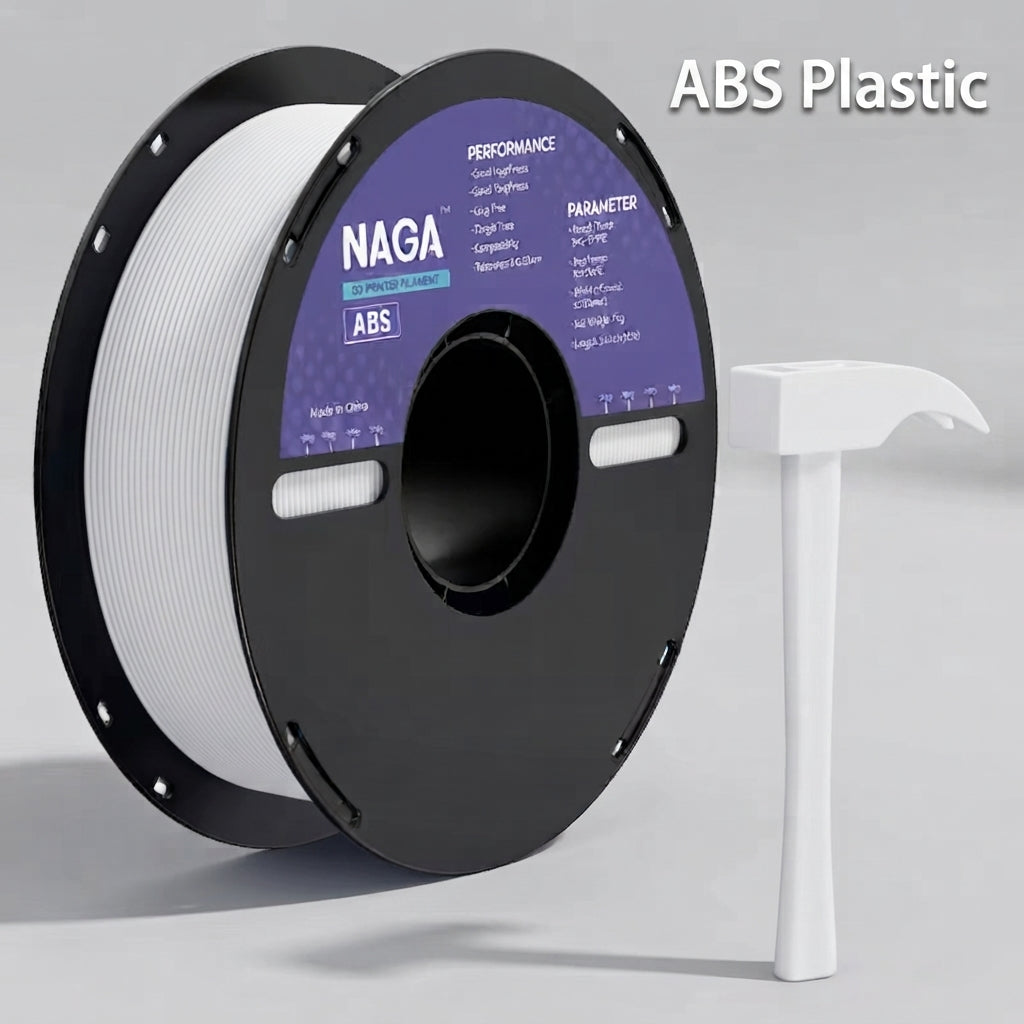 Premium ABS 3D Printer Filament, 1.75mm, +/-0.02mm, 1kg (2.2lbs) Spool