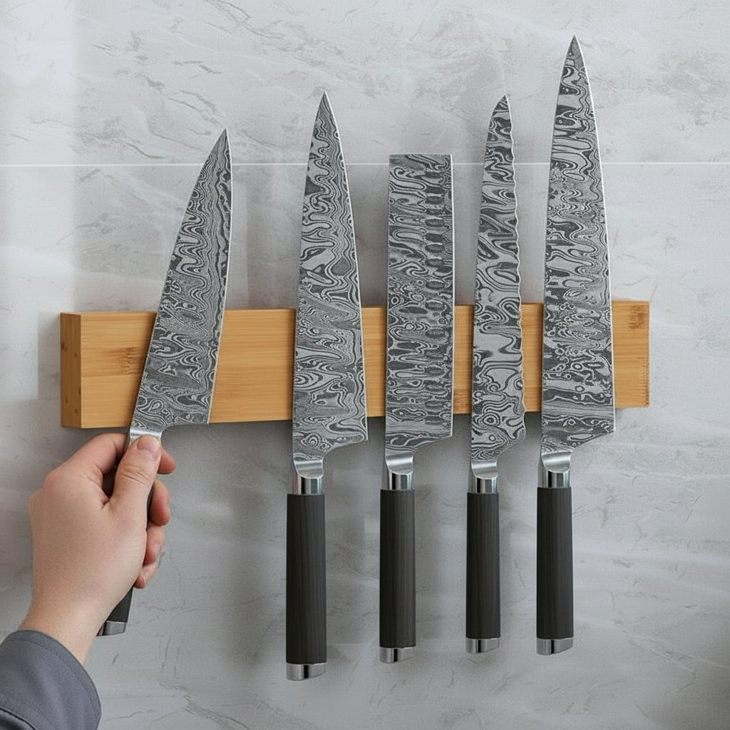 Magnetic Knife Holder, Bamboo, 16 inches