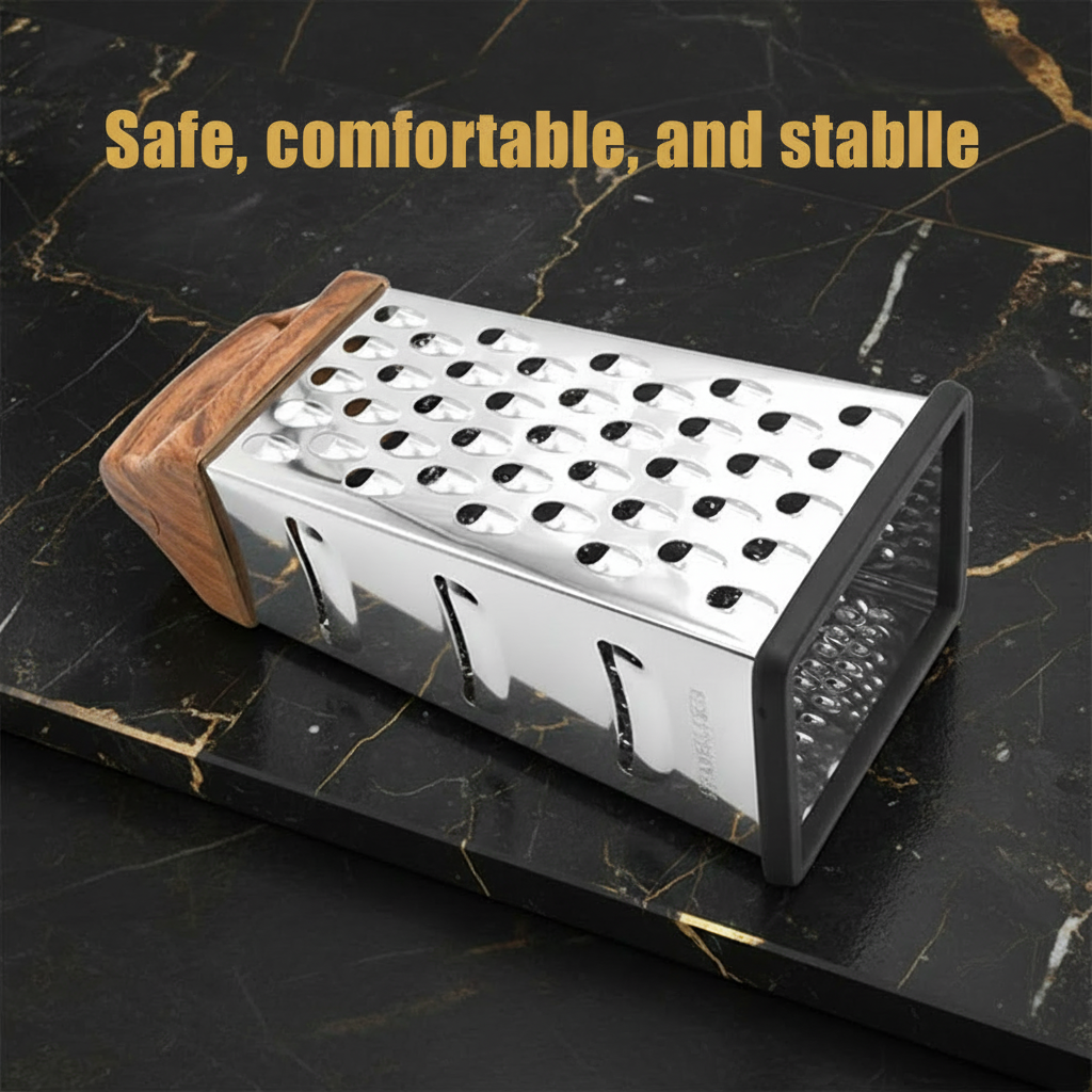Vegetable/Chease Grater, 4 Sides, Stainless Steel