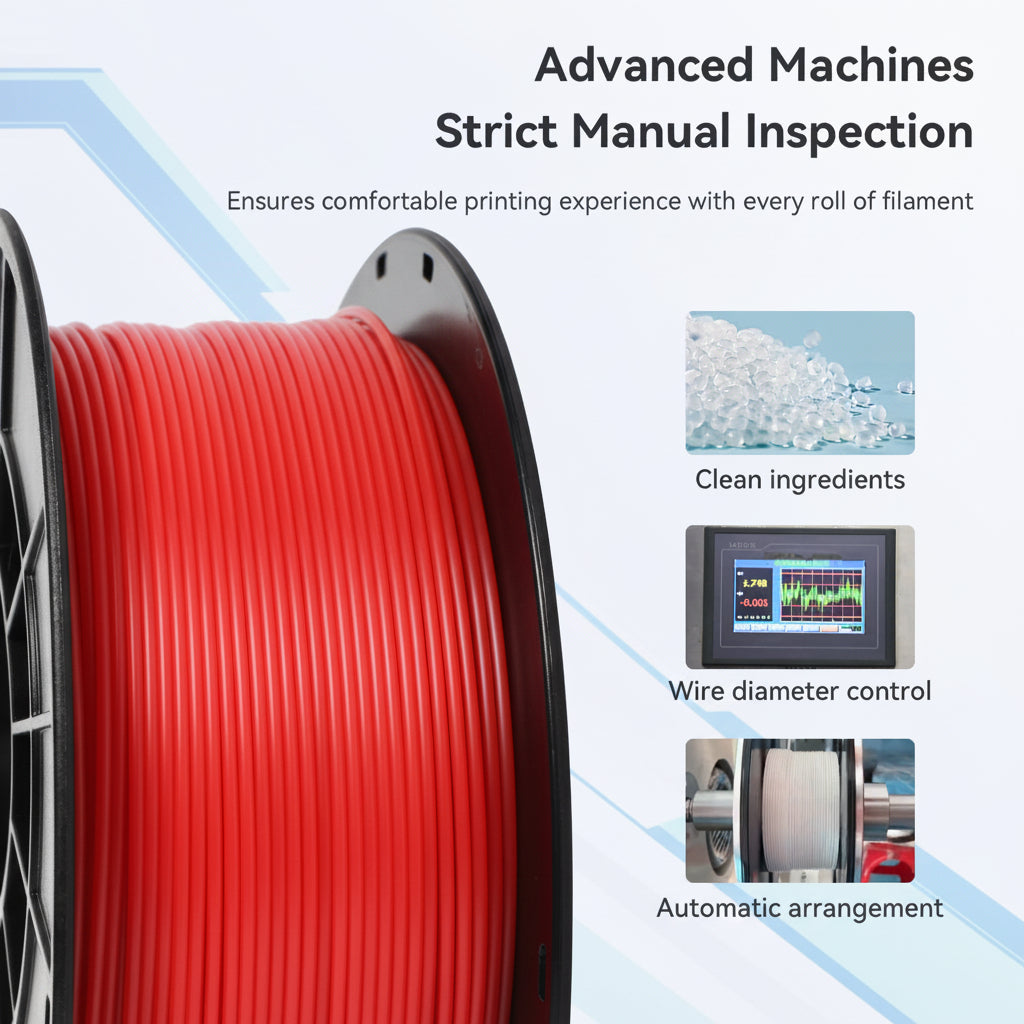 Premium ABS 3D Printer Filament, 1.75mm, +/-0.02mm, 1kg (2.2lbs) Spool