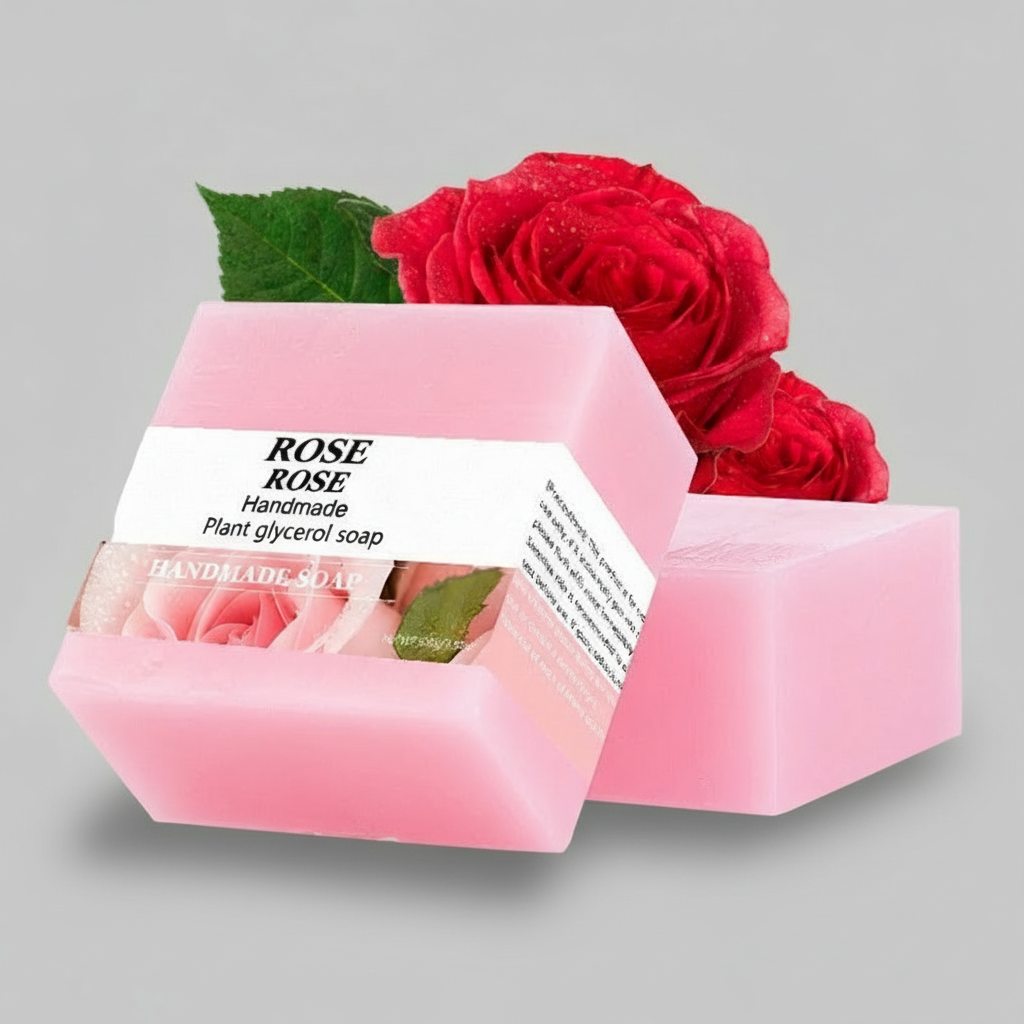 Handmade Plant Soap with Rose, 100g