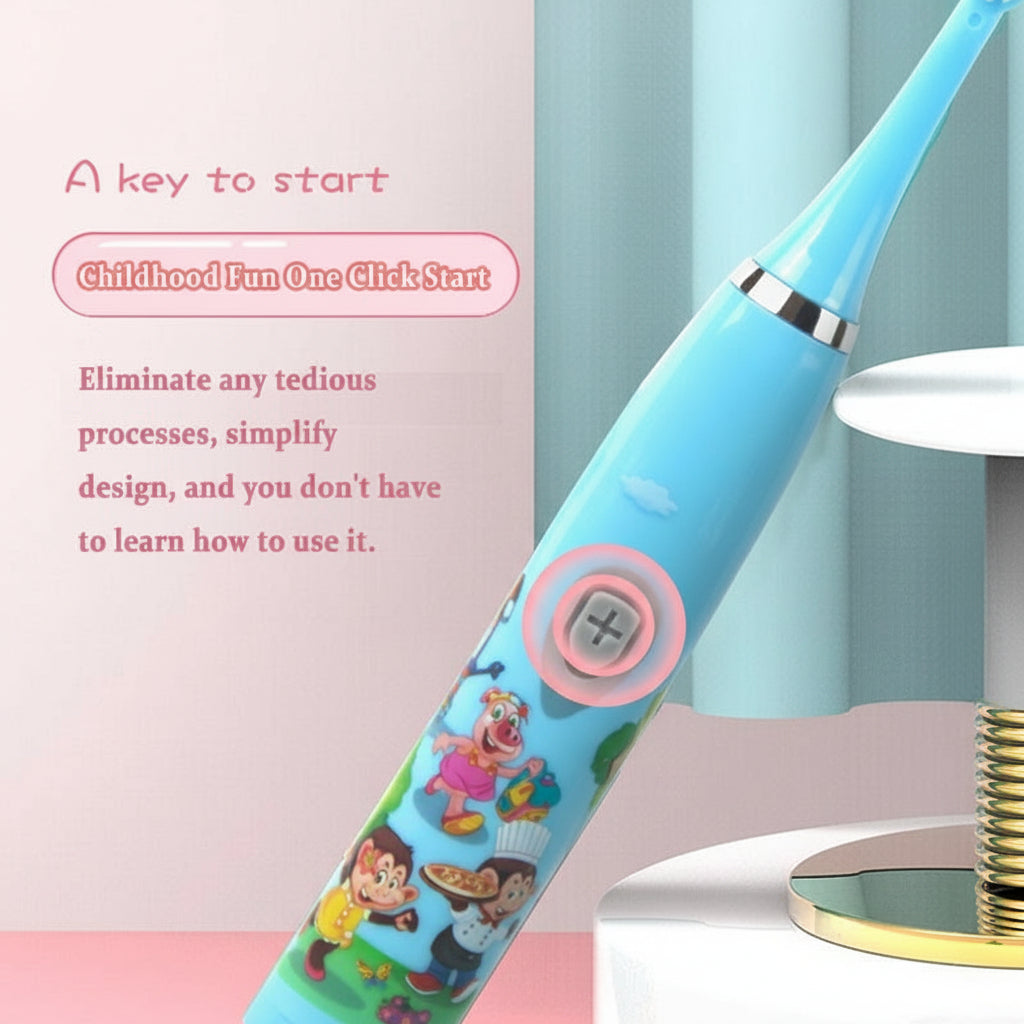Kids Sonic Toothbrush, Blue, Rechargeable