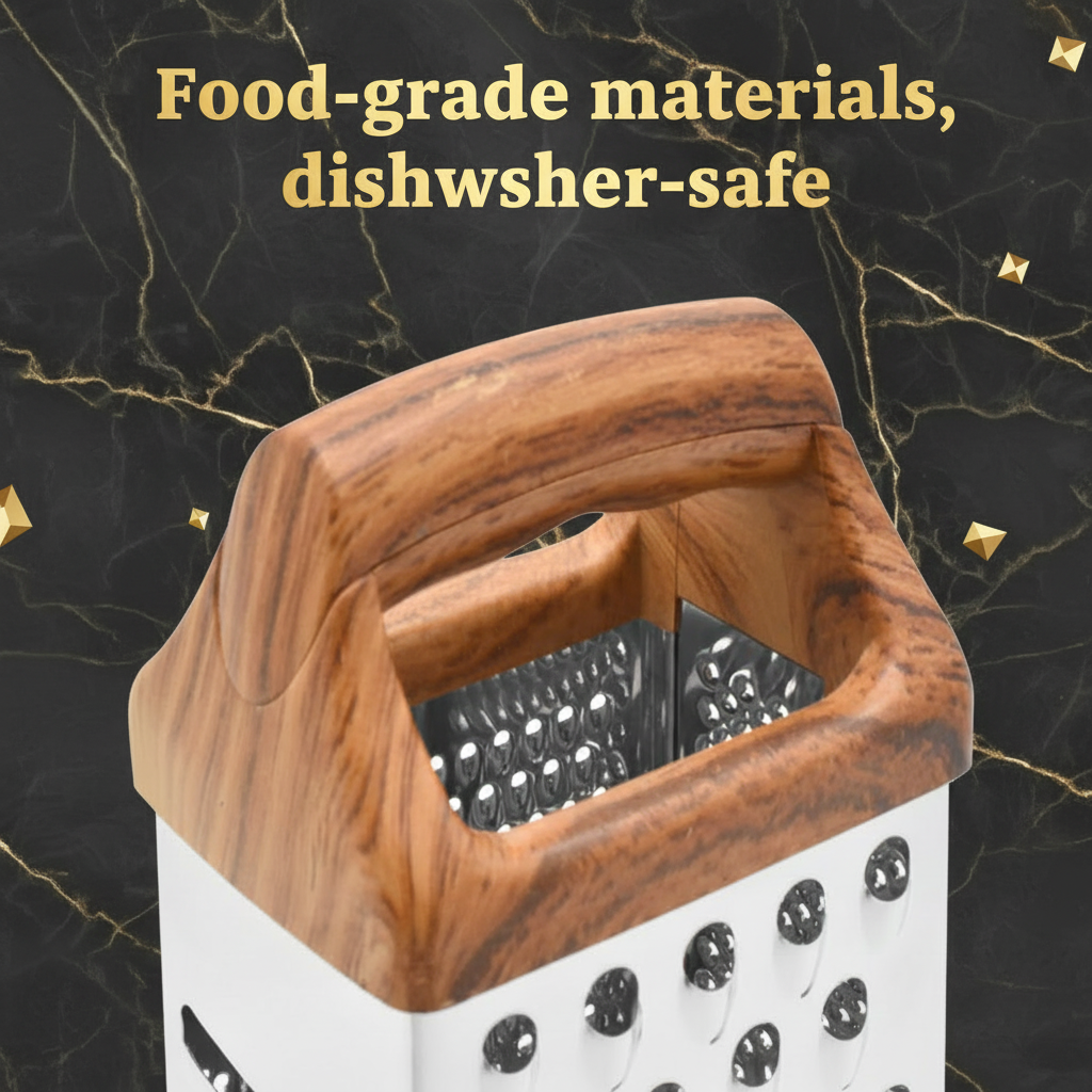 Vegetable/Chease Grater, 4 Sides, Stainless Steel