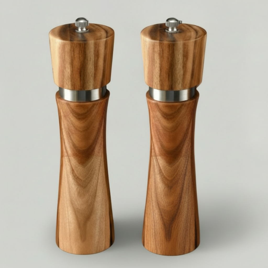 Spice Mill Set, with Metal ring, 2pcs