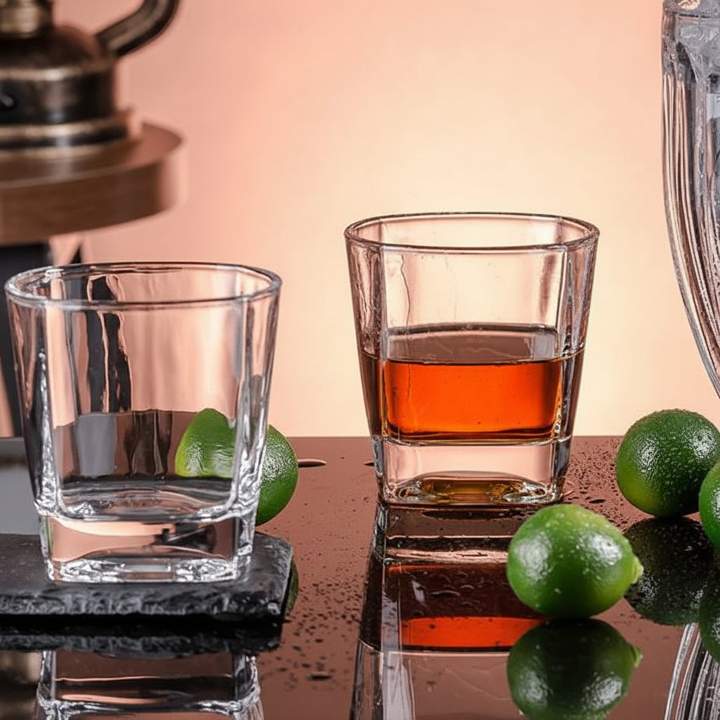 Classic Whisky Chilling Stones & Glass Gift Set in Wooden Gift box