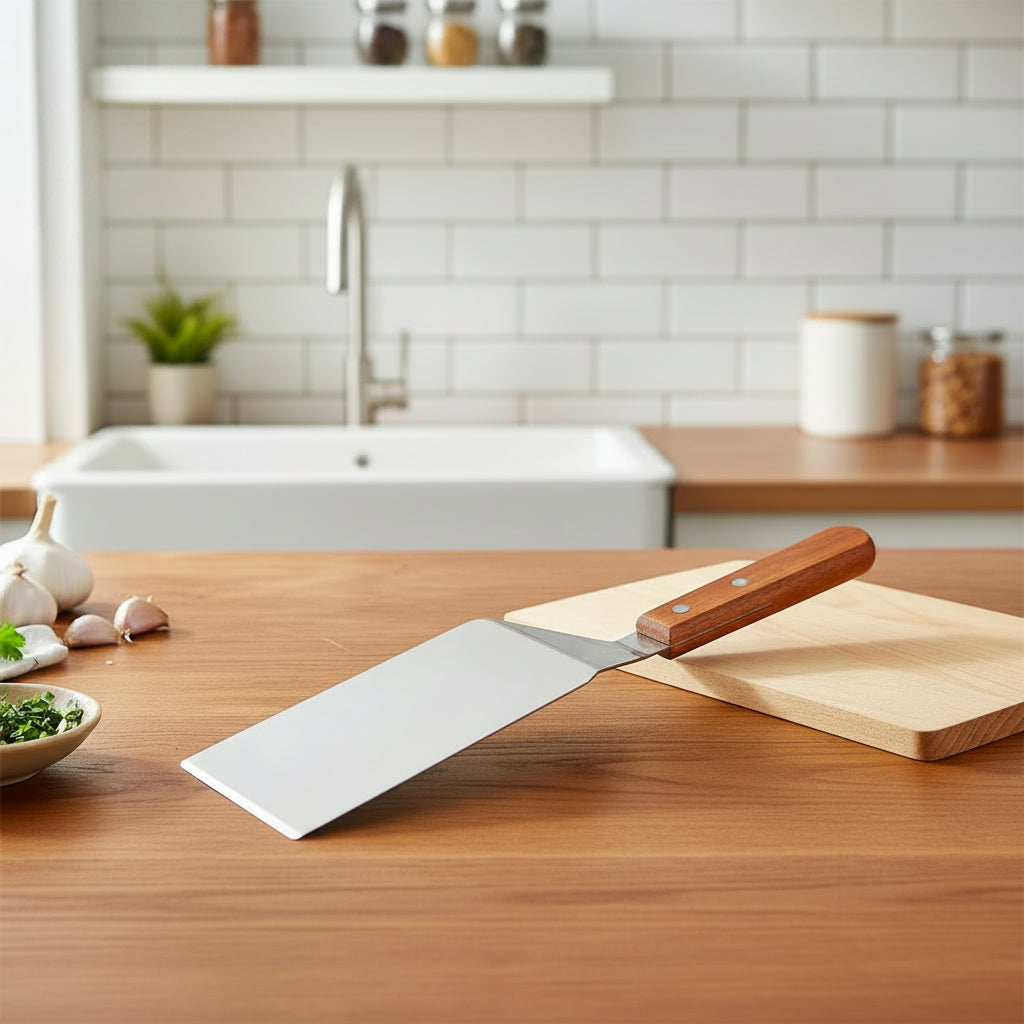 Classic Cooking Spatula, Wooden Handle, 12 in