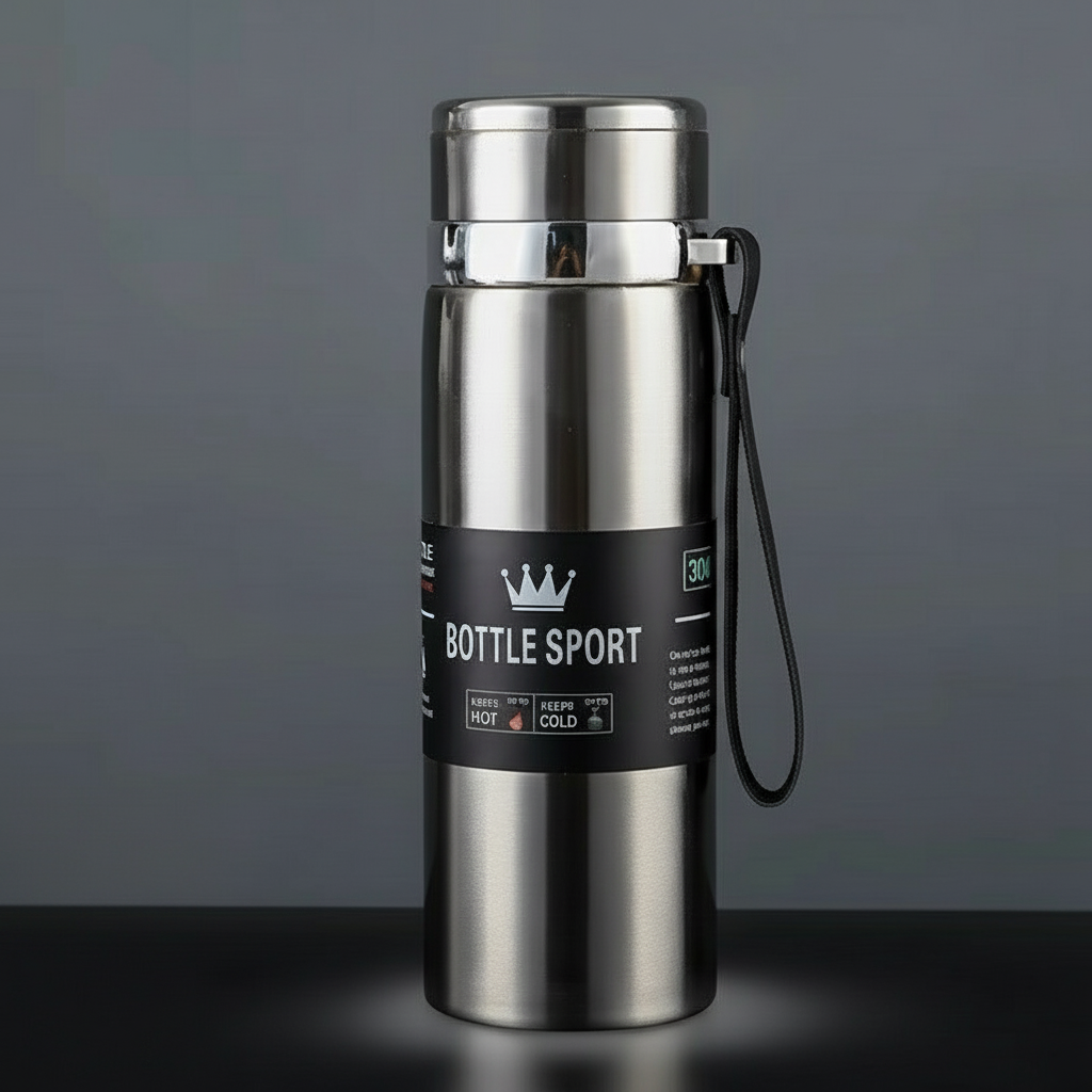 Vacuum Insulated Thermos, Double-wall Stainless Steel, 34 Oz (1L)