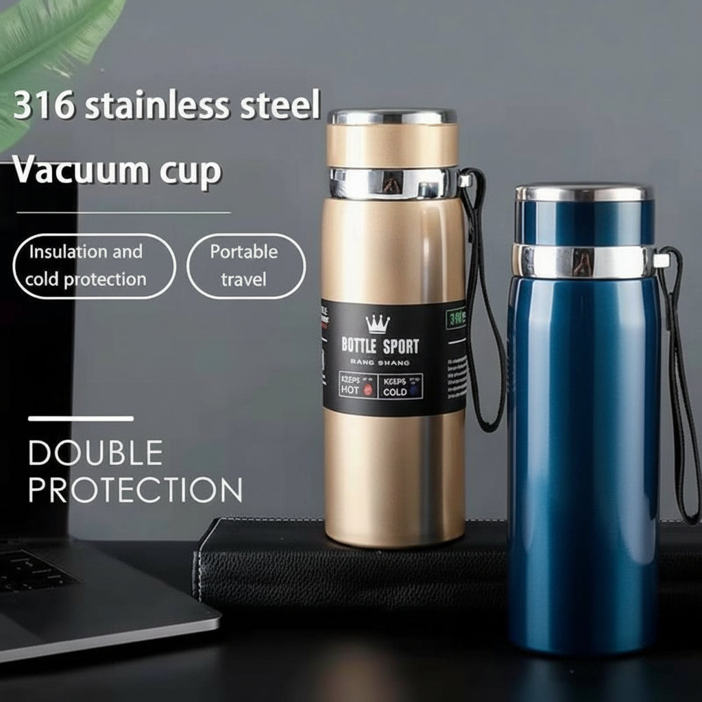 Vacuum Insulated Thermos, Double-wall Stainless Steel, 34 Oz (1L)