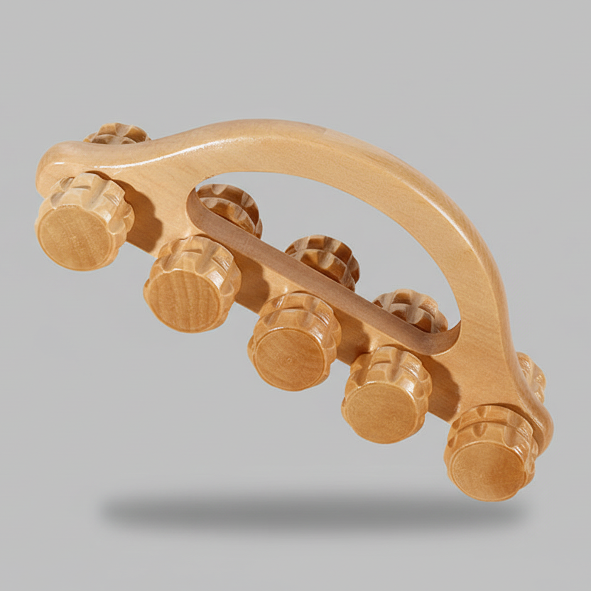 Lymphatic Drainage Massager, Hemu Hardwood,  10 Rollers