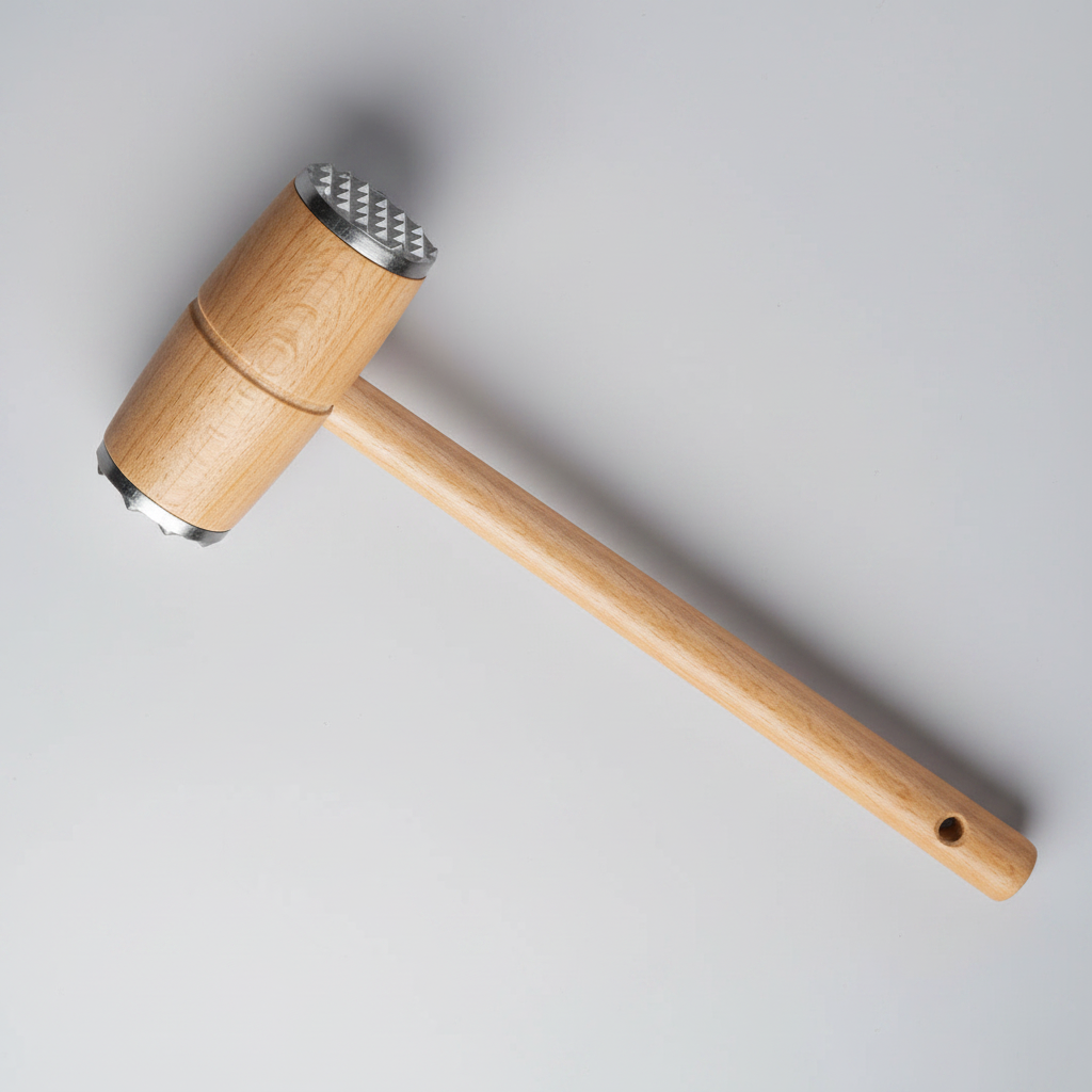 Dual-Sided Wooden Meat Mallet / Tenderizer