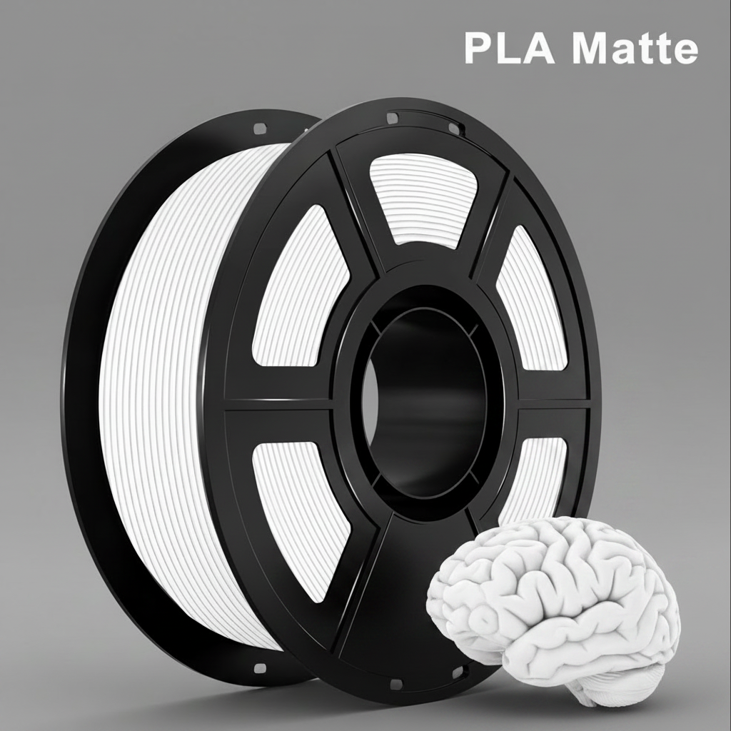 Printing PLA Matte Series Consumables, High-Speed 1.75mm, 1KG Spool (Matte Black / Matte White)