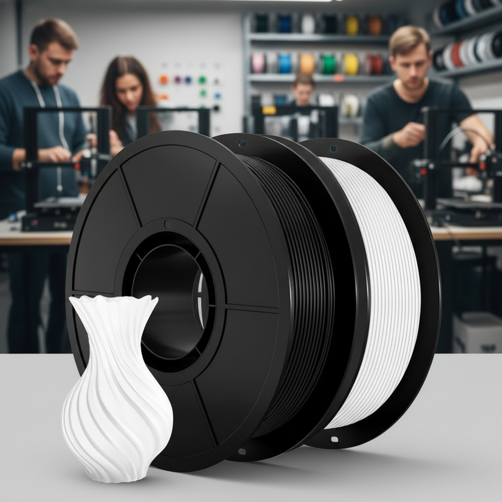 Printing PLA Matte Series Consumables, High-Speed 1.75mm, 1KG Spool (Matte Black / Matte White)