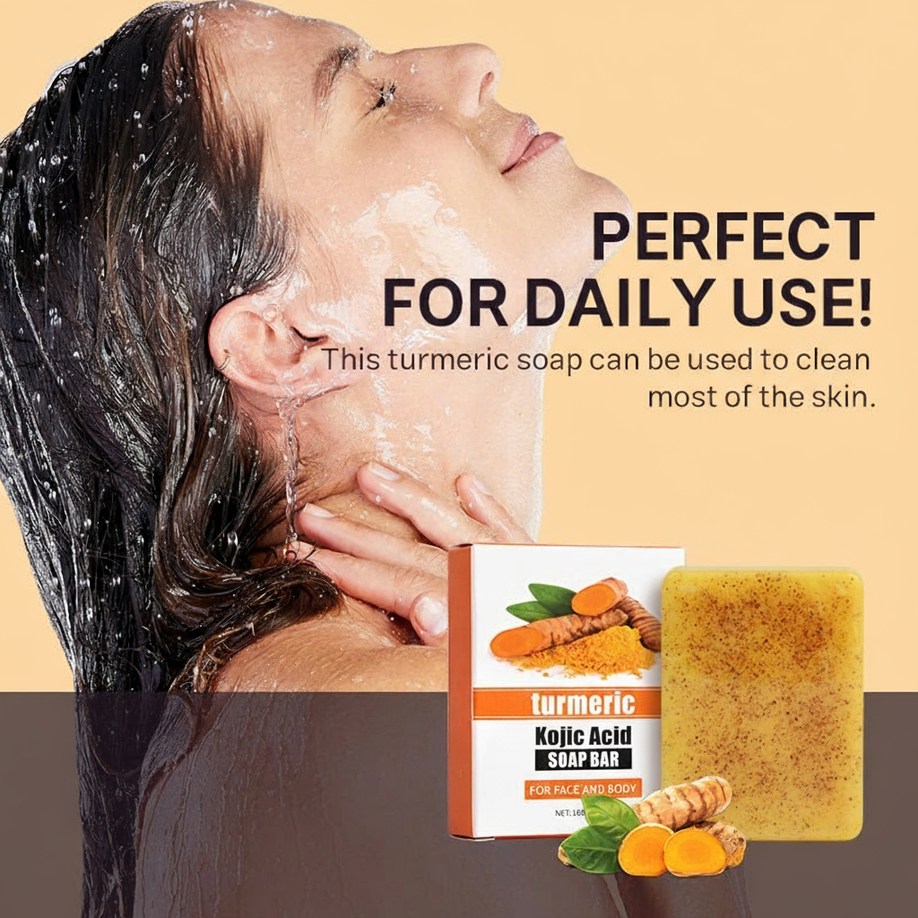 Turcuma Kojic acid Handmade Soap with Turcuma Scrub , 100g