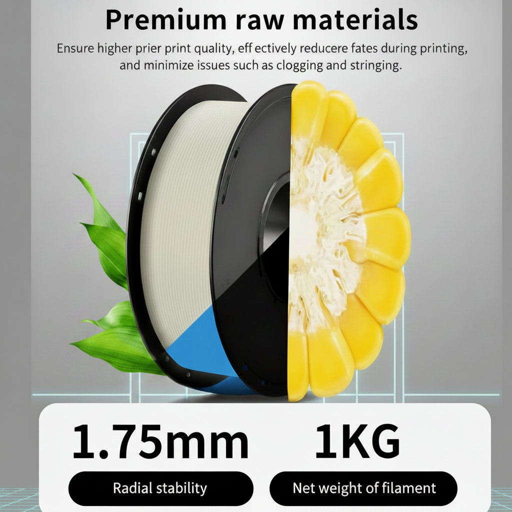 Premium Luminous Glow-in-the-Dark 3D Printer KELEIDI Brnd PLA Filament 1 kg (2.2lb) Spools