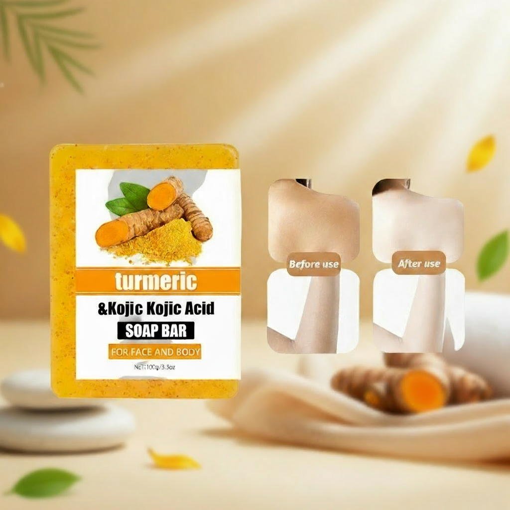 Turcuma Kojic acid Handmade Soap with Turcuma Scrub , 100g