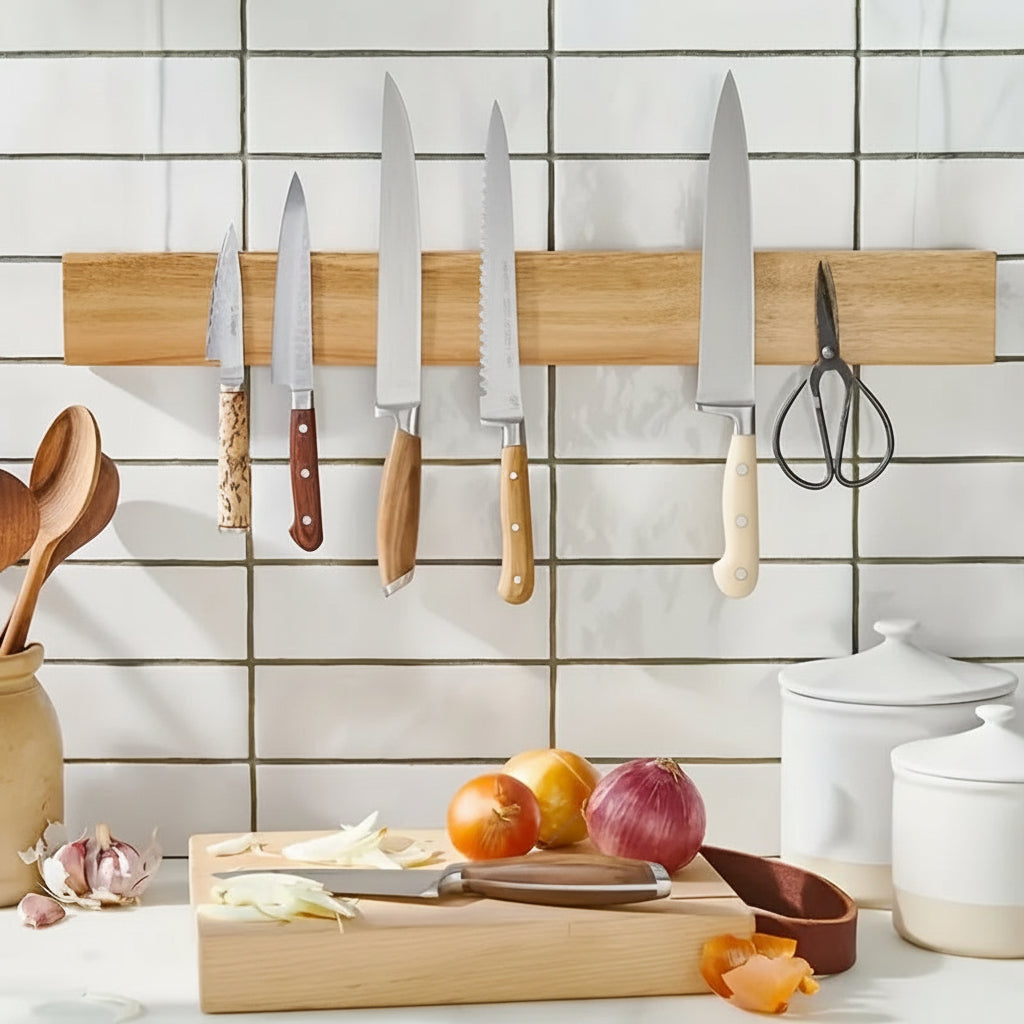 Magnetic Knife Holder, Bamboo, 16 inches