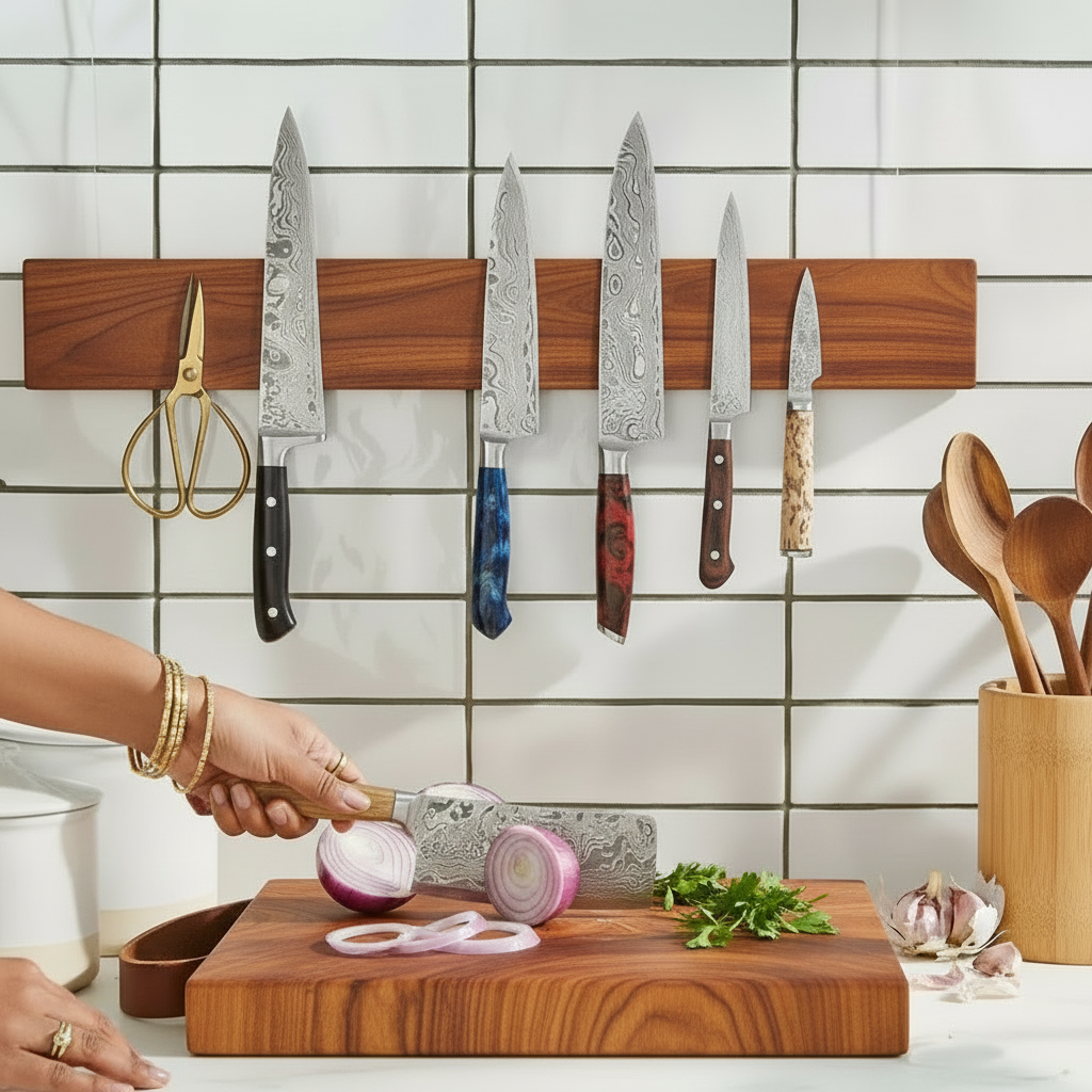 Magnetic Knife Holder, Acacia, 16 inches