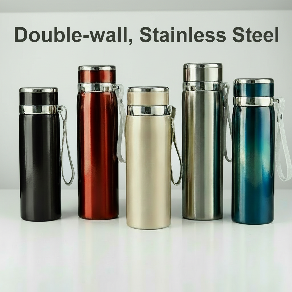 Vacuum Insulated Thermos, Double-wall Stainless Steel, 34 Oz (1L)