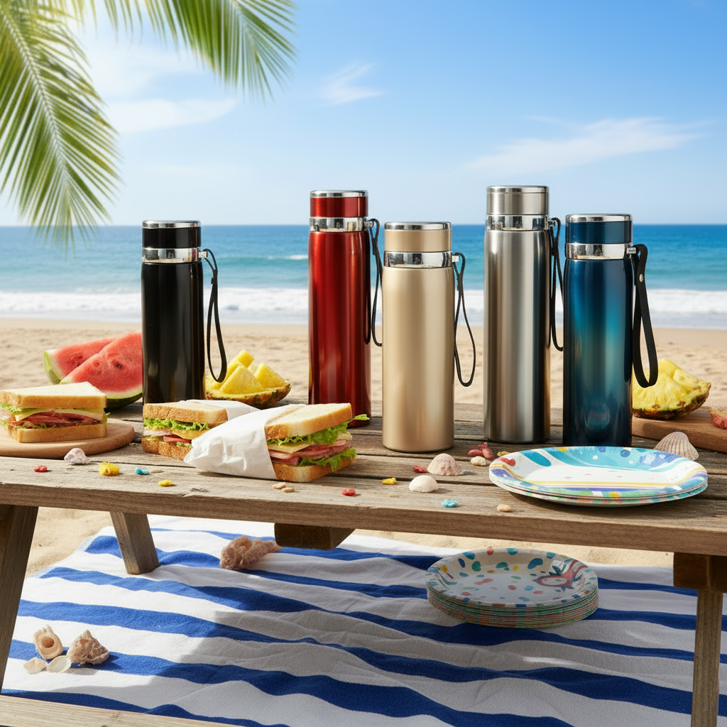 Vacuum Insulated Thermos, Double-wall Stainless Steel, 34 Oz (1L)