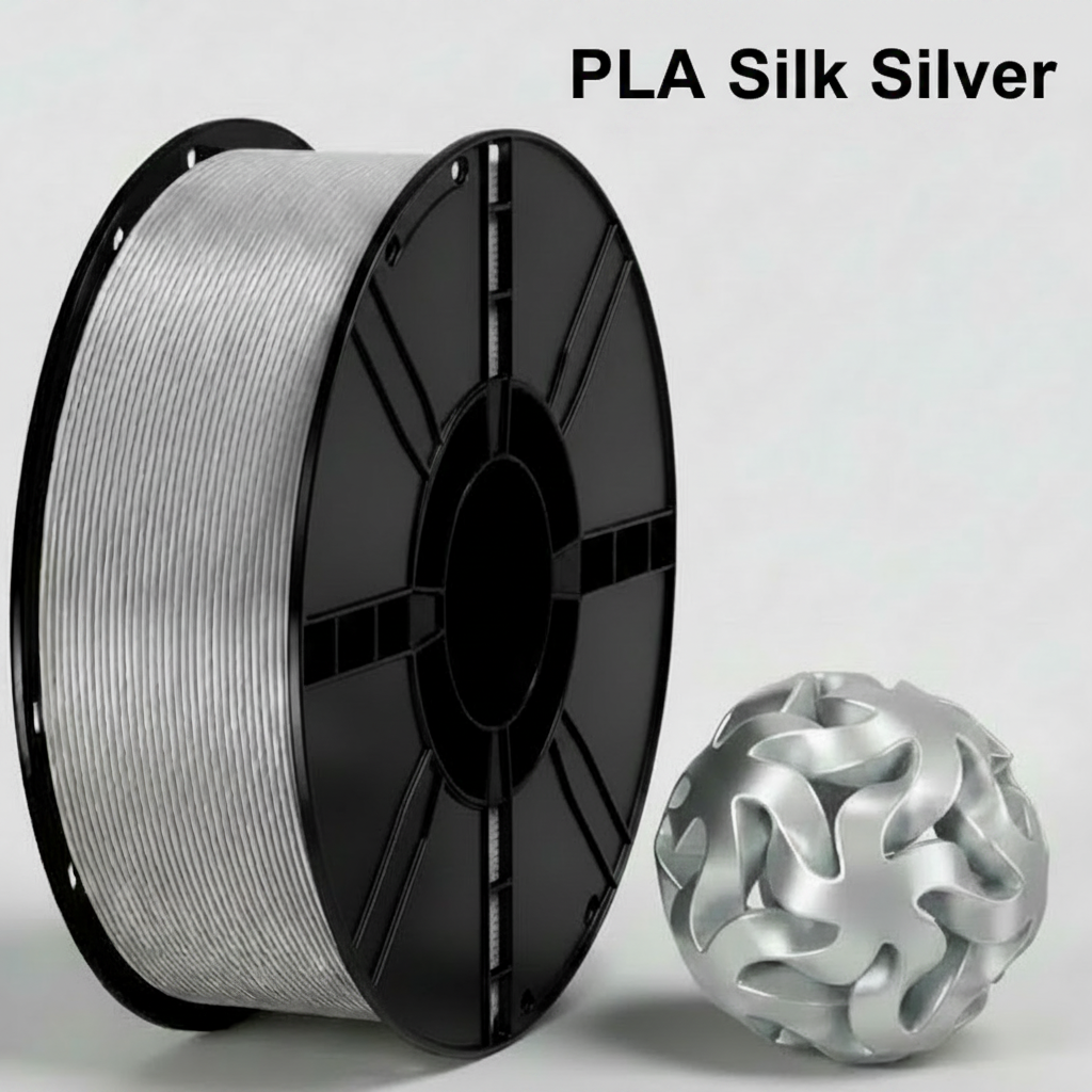 3D Printing PLA Silk Metallic Series Consumables, High-Speed 1.75mm, 1KG Spool (Gold / Silver / Copper)