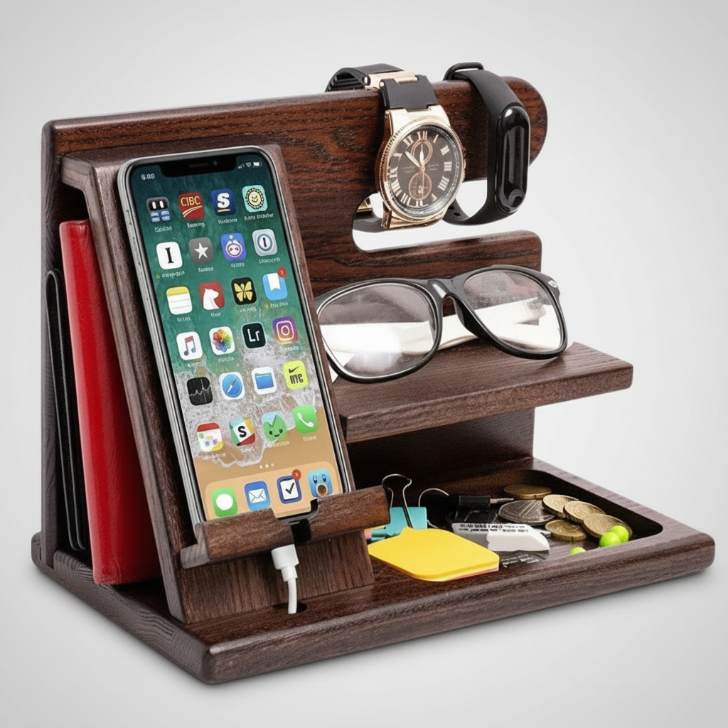 Personal Organizer/Charging Station, Phone, Keys, Watches, etc