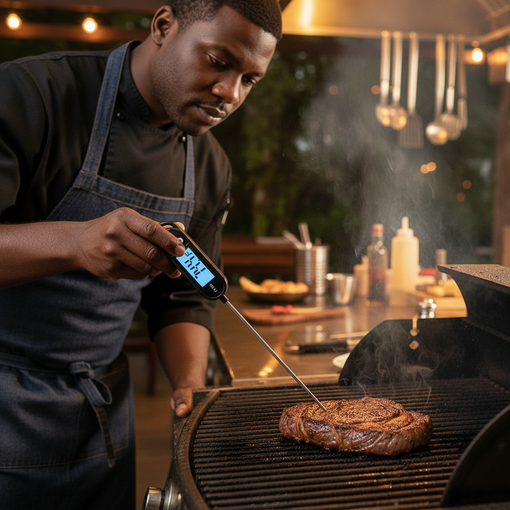 Digital Household Thermometer Probe for Meats and Liquids