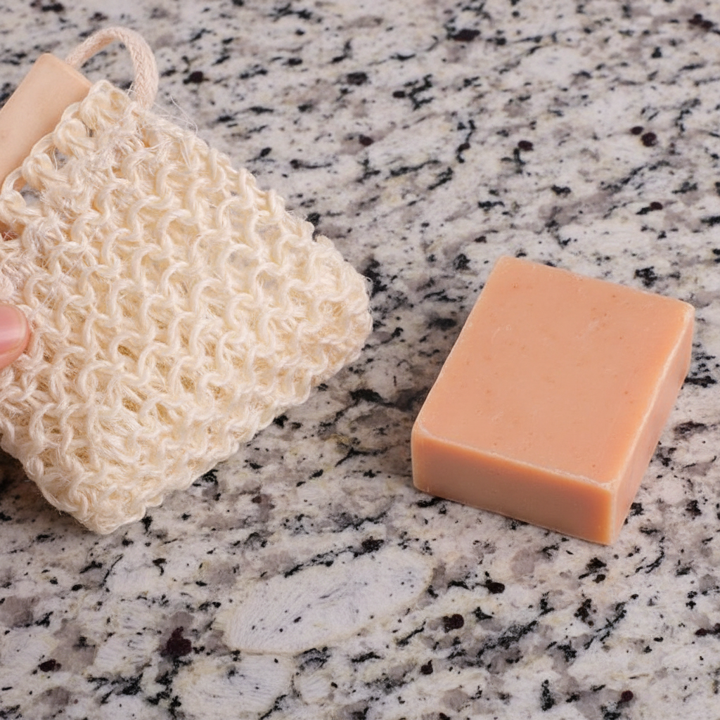 Natural Sisal Bath Back Scrubber Sponge, with Wooden Handles