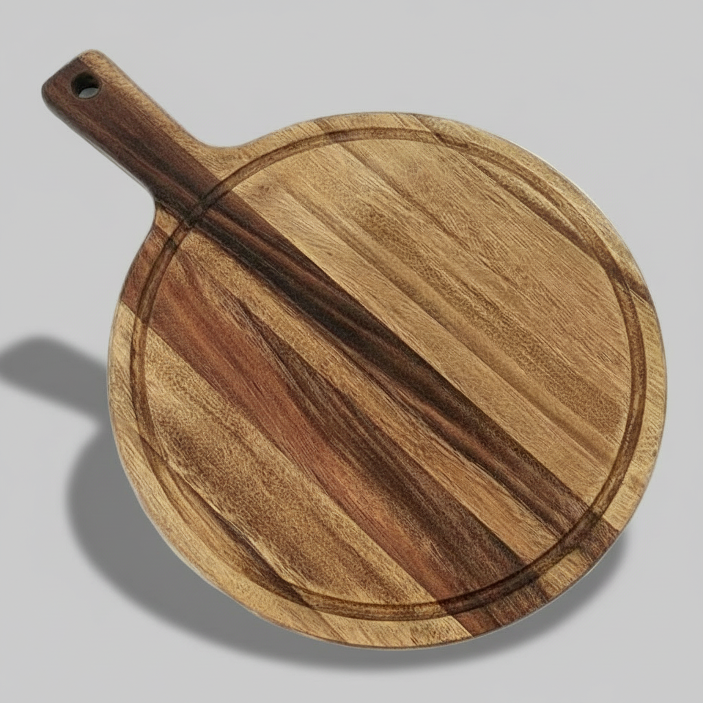 Serving Board/Pizza Tray, Acacia Hardwood, 15x11"