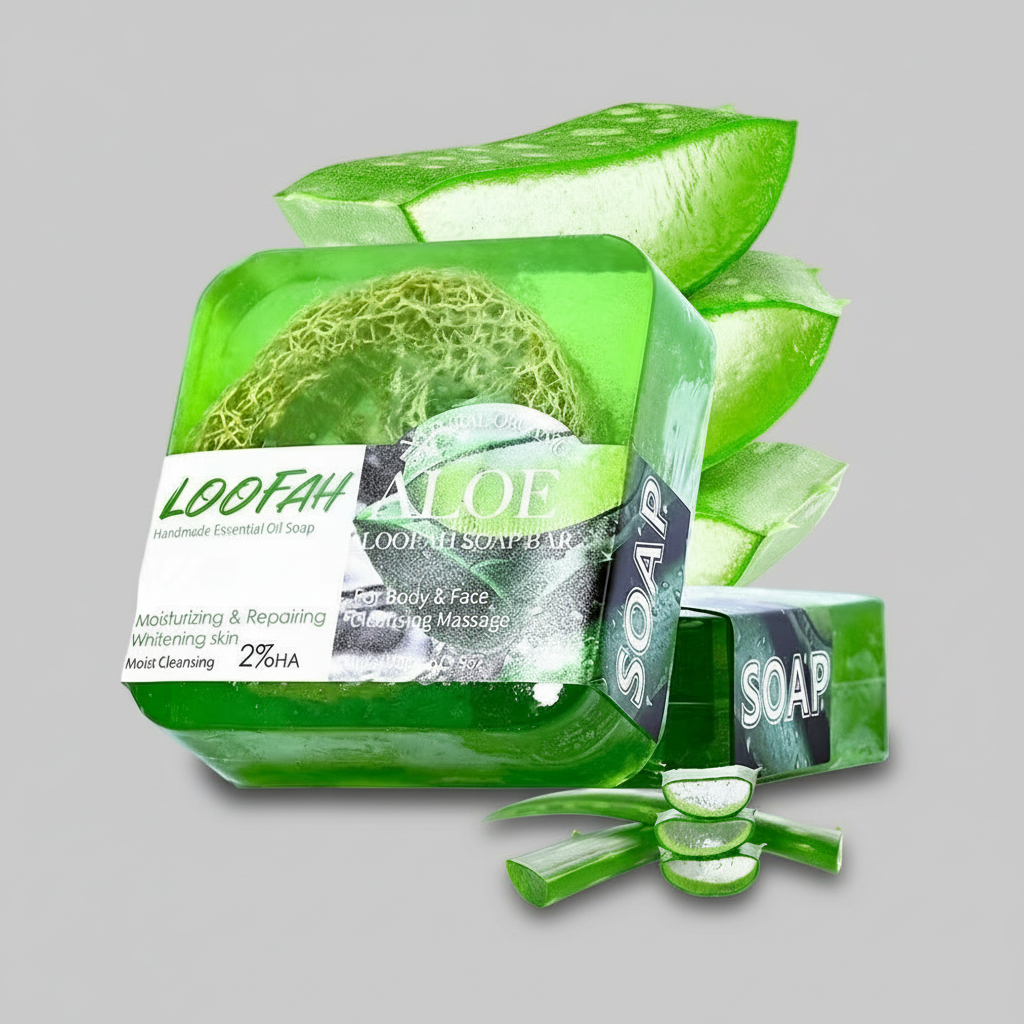Aloe Vera and Loofah Plant Soap, 100g