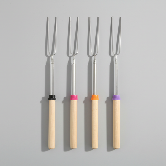 BBQ/Hot-dog/Marshmallow Fork, Set of 4, Expendable 12-32 inches