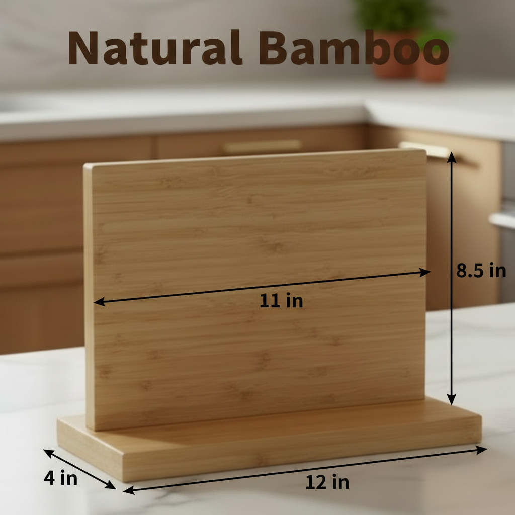 Countertop Magnetic Knife Holder, Bamboo