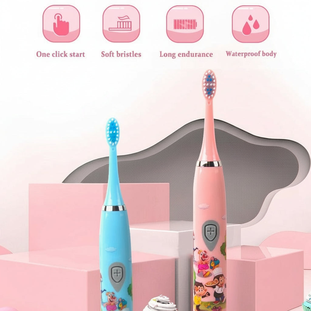 Kids Sonic Toothbrush, Blue, Rechargeable