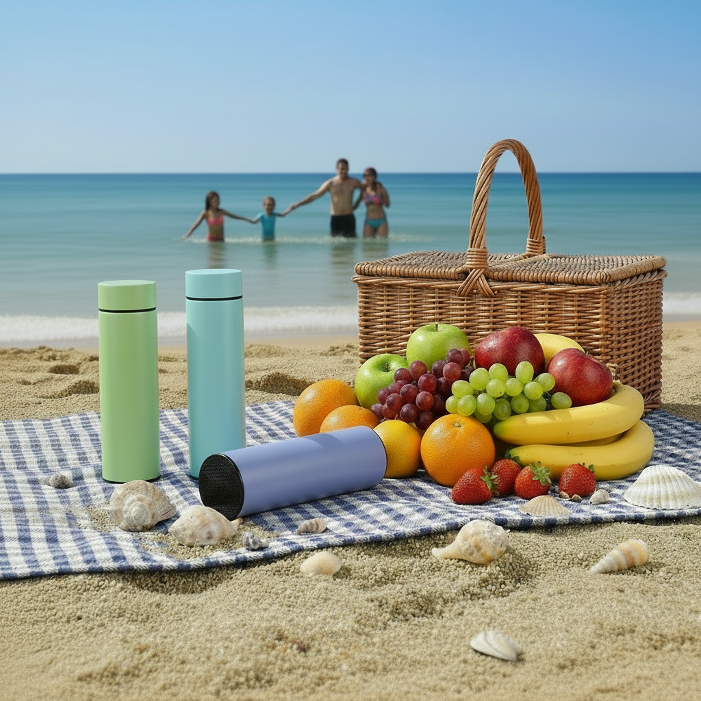 Vacuum Insulated Smart Thermos,  Digital LED Temperature Display, Stainless Steel, 17 Oz (500ml)
