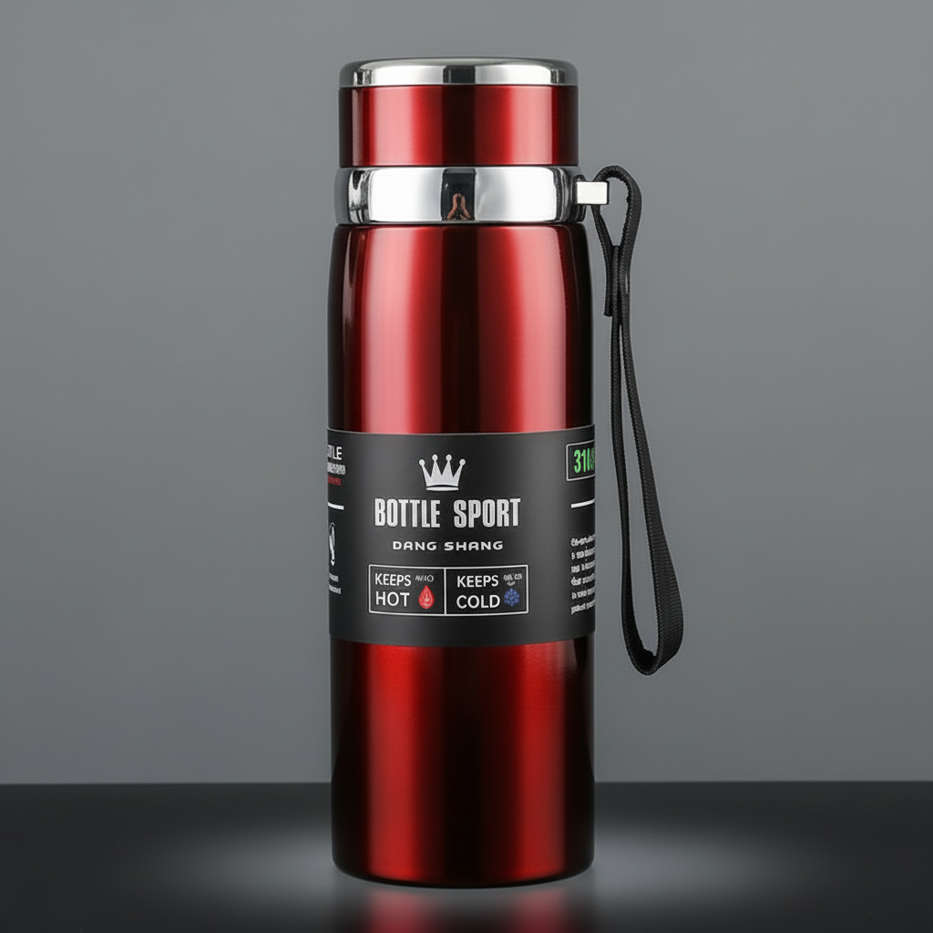 Vacuum Insulated Thermos, Double-wall Stainless Steel, 34 Oz (1L)