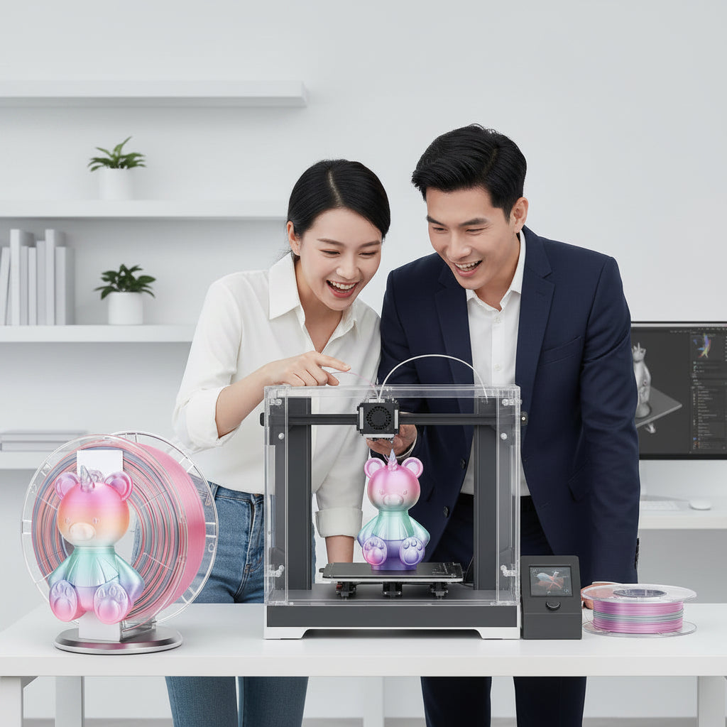 Silk Candy Color 1.75mm 3D Printer PLA Filament 2.2 lb (1 kg)