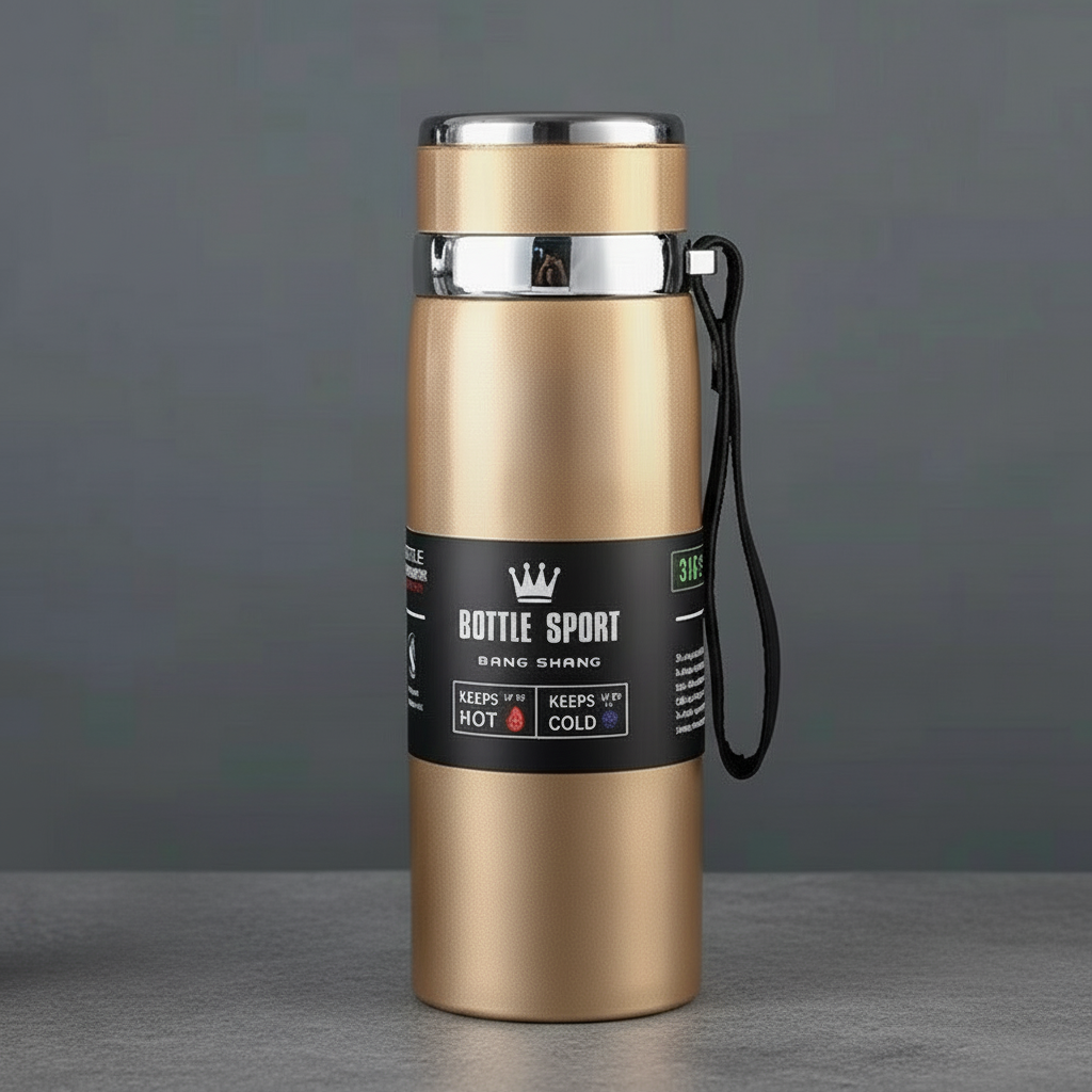 Vacuum Insulated Thermos, Double-wall Stainless Steel, 34 Oz (1L)