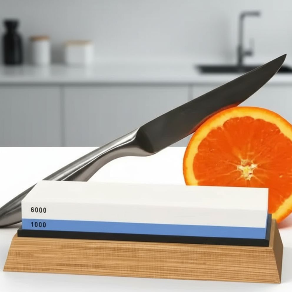 Knives Sharpening Water Stone, with a bonus Angle Guide