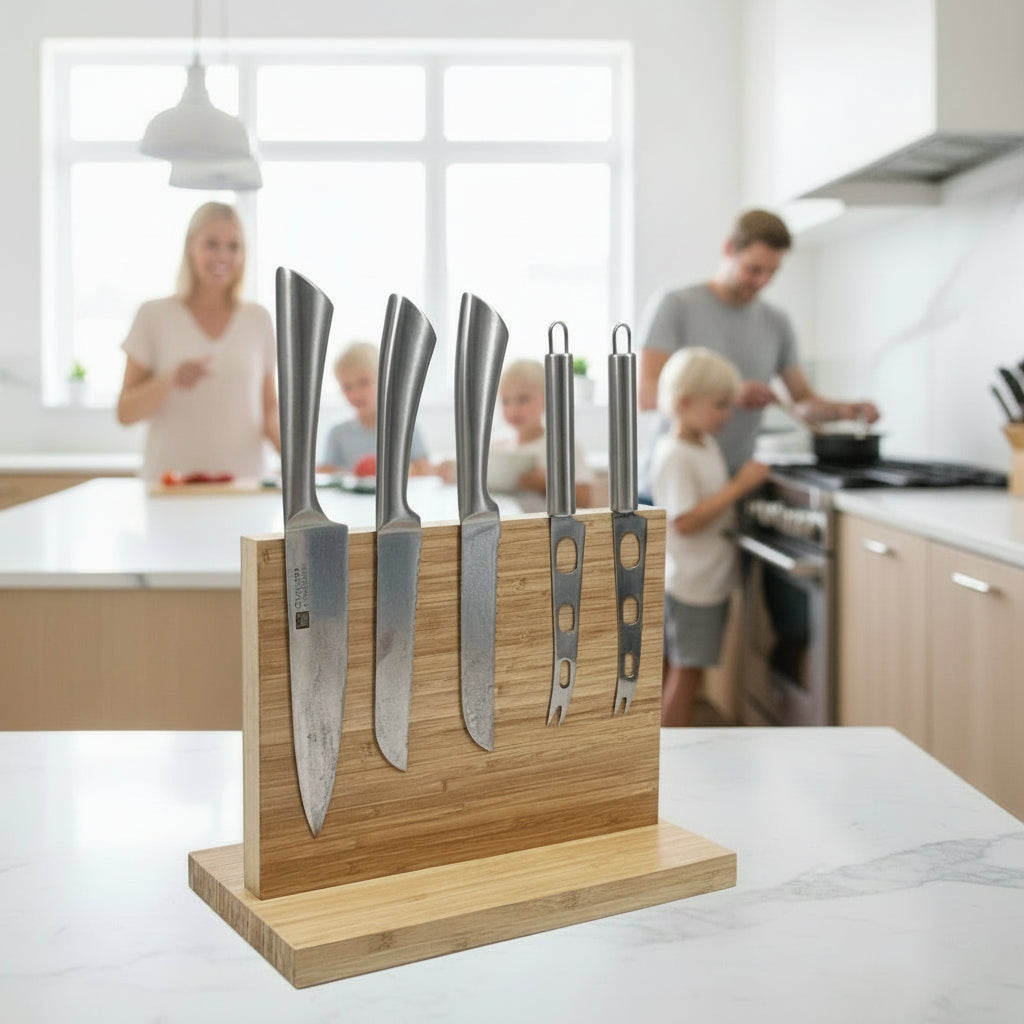 Countertop Magnetic Knife Holder, Bamboo